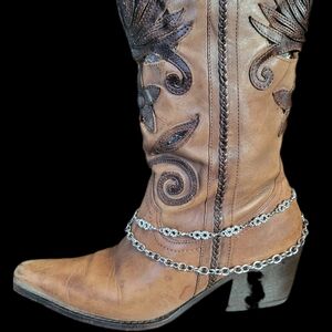Western Cowboy Boot Chain Boot Jewelry Silver Chain Southwestern Boot Chain